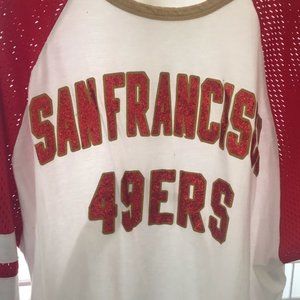 San Francisco 49ers shirt with glitter detail